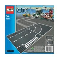 LEGO City T-Junction & Curved Road Plates (7281)