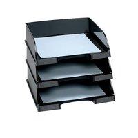 Letter Tray Robust Polystyrene (Black) with Extra Label Space