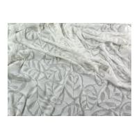 Leaf Burn Out Patterned Stretch Jersey Dress Fabric Ivory Cream