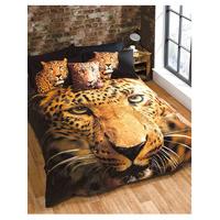 Leopard Single Duvet Cover and Pillowcase Set