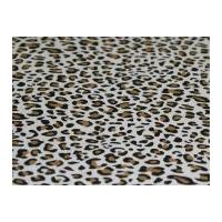 leopard animal print polycotton dress fabric black white brown