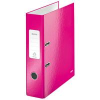 Leitz Pink Lever Arch File Laminated WOW 180° A4 80mm