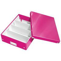 Leitz WOW Click & Store Organiser Box Pink