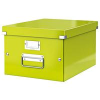 leitz green click amp store storage box wow a4 medium