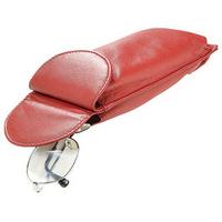 leather double glasses case red leather