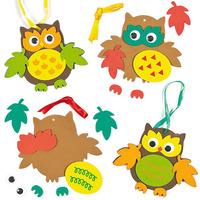 Leafy Owl Decoration Kits (Pack of 5)
