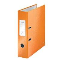 Leitz WOW Lever Arch File 80mm Spine 600 Sheets A4 Orange Ref 10050044 [Pack 10]