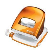 leitz durable medium duty metal hole punch metallic orange 30 sheets o ...