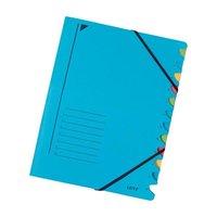 Leitz 12-Part File (Blue) Colourspan Cardboard Elasticated Pack of 5