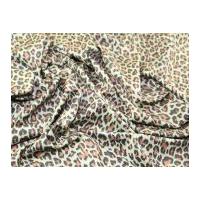Leopard Animal Print Velour Dress Fabric Green & Brown