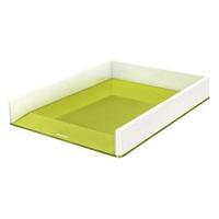 Leitz WOW Letter Tray Dual Colour Green Metallic for Format A4