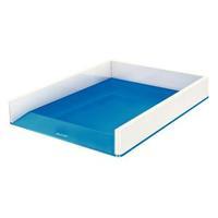 Leitz WOW Letter Tray Dual Colour Blue Metallic for Format A4 53611036