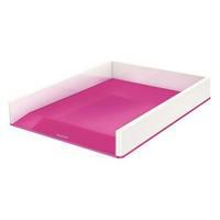Leitz WOW Letter Tray Dual Colour Pink Metallic for Format A4 53611023