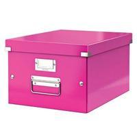 Leitz Click and Store Medium Storage Box Pink for A4 Documents