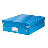 leitz click and store medium organiser box blue 60580036