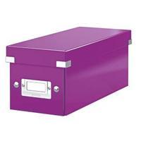 leitz click and store cd storage box purple 60410062