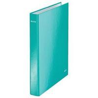 Leitz WOW A4 Ring Binder 2 D-Ring 250 Sheets Maxi Ice Blue Pack of 10