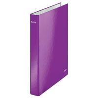 Leitz WOW A4 Ring Binder 2 D-Ring 250 Sheets Maxi Purple Pack of 10