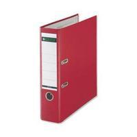 Leitz Foolscap Lever Arch File Plastic 80mm Spine Red Pack of 10