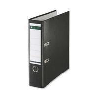 leitz lever arch file plastic 80mm spine foolscap black ref 1110 00 95