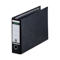 leitz board lever arch file oblong landscape 77mm spine a4 black ref