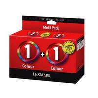 Lexmark No 1 Colour Print Cartridges Twin Pack 0080D2955