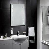 leto led illuminated battery mirror