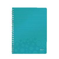 leitz wow notebook a4 pp ruled ice blue