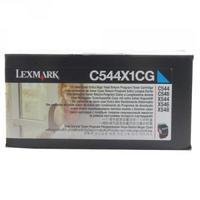 lexmark cyan return program toner cartridge extra high yield c544x1cg