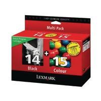 lexmark 14l15l black colour inkjet cartridge pack of 2 80d2979