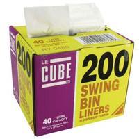 Le Cube 46 Litre Swing Bin Liner Dispenser Pack of 200 0480
