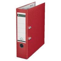 Leitz 180 Polypropylene A4 80mm Red Lever Arch File Pack of 10