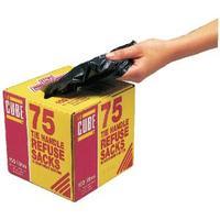 Le Cube Black Tie Handle Refuse Sacks With Dispenser 100 Litre Pack of