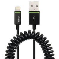 leitz coiled lightning to usb 1m cable black 62150095