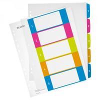 Leitz Wow Printable Index Polypropylene A4 Extra Wide 1-5 12410000