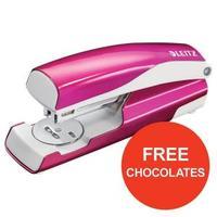 Leitz 5502 Metal Stapler Metallic Pink 3mm 30 Sheets of 80gsm Paper