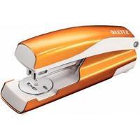 leitz 5502 metal stapler metallic orange 30 sheets of 80gsm paper ref