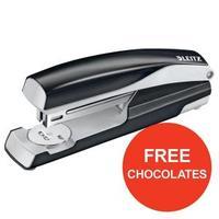 Leitz 5504 Metal Stapler Metallic Black 40 Sheets of 80gsm Paper Ref