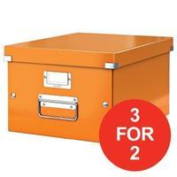 Leitz Click and Store Medium Storage Box Orange for A4 Documents Ref