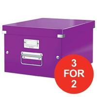 Leitz Click and Store A4 Medium Storage Box Purple Ref 60440062 3 for