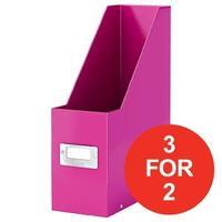 Leitz Click and Store Magazine File Pink Ref 60470023 3 For 2