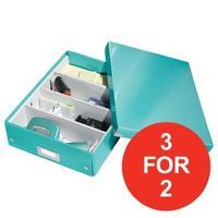 Leitz Click and Store Medium Organiser Box Ice Blue Ref 60580051 3 for