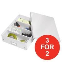 Leitz Click and Store Medium Organiser Box White Ref 60580001 3 for 2