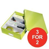 Leitz Click and Store Medium Organiser Box Green Ref 60580064 3 for 2