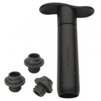 Le Creuset Wine Pump And Stoppers, Black Plastic, One Size