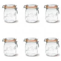 Le Parfait Clip Top Preserving Jar 750ml, 750ml Clip Top Jar, 6 Pack