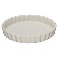 Le Creuset Stoneware 24cm Fluted Flan Dish Almond