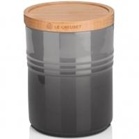 Le Creuset Medium Storage Jar With Wooden Lid Flint