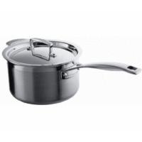 le creuset 3 ply stainless steel saucepan with lid 20 cm