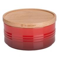 Le Creuset Large Storage Jar With Wooden Lid, Large, Cerise